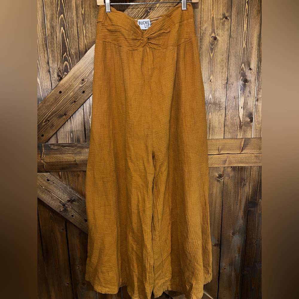 Bucket List Strapless wide leg romper size Medium/Large